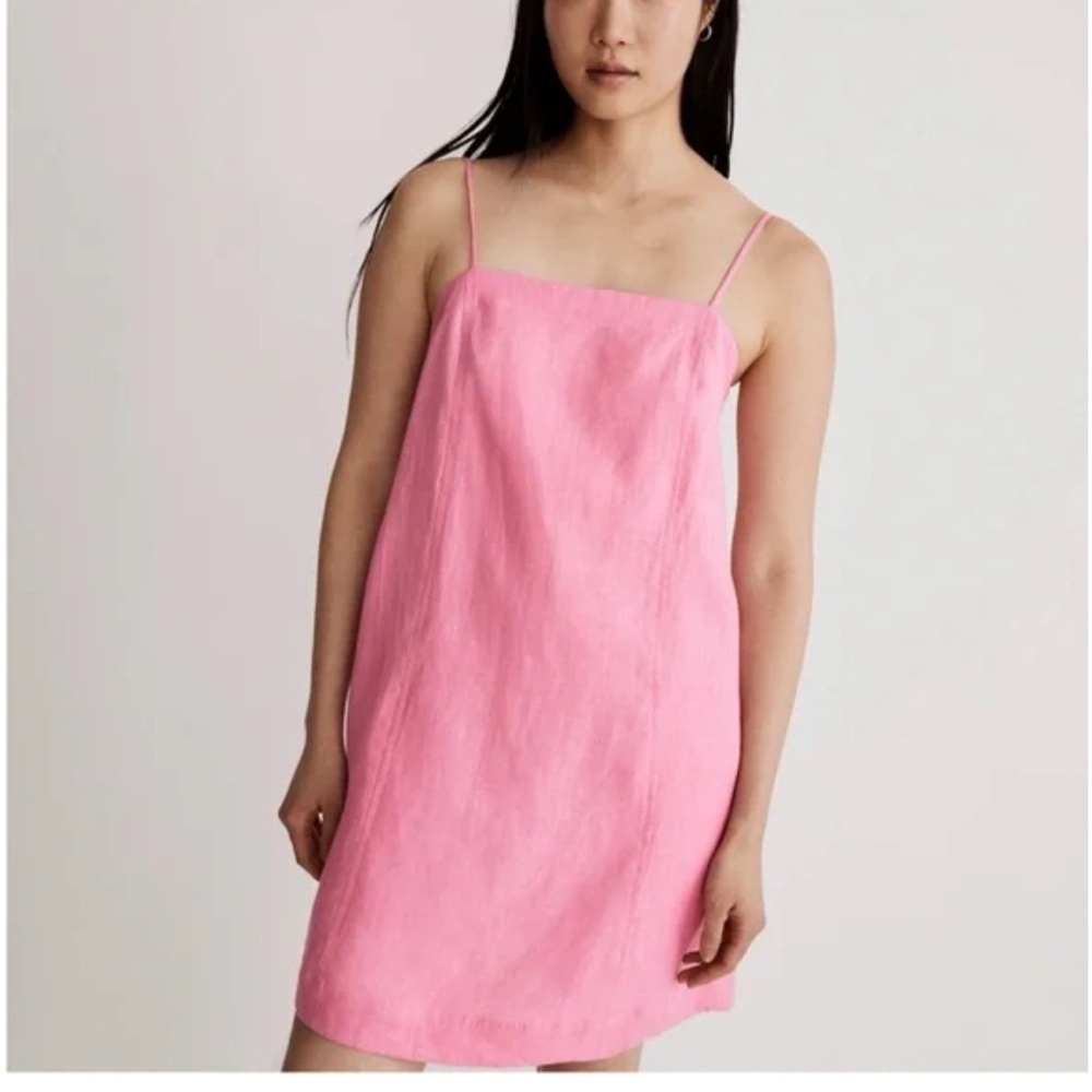 Madewell Goldie mini dress retro pink